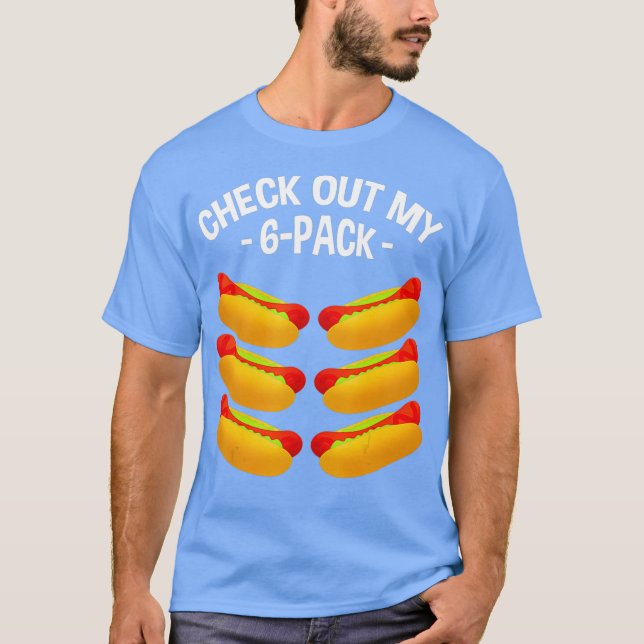 T-shirt Découvrez My Si Pack 6Pack Hot dog Workdog (Devant)