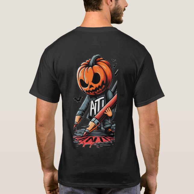 T-shirt d'écriture halloween (Dos)