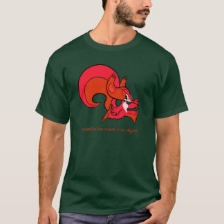 T-shirt d'écureuil de livre par pouce carré