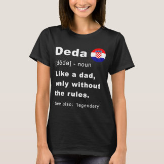 T-shirt Deda Definition Fête des pères de grand-père croat