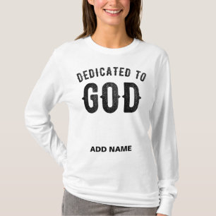 T-SHIRT DÉDIÉ À DIEU COOL PERSONNALISABLE NOIR TEXTE