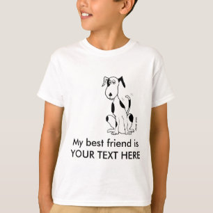 T-shirt Deefa chien - Mon meilleur ami est VOTRE TEXTE ICI