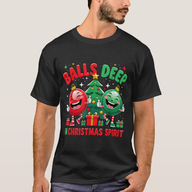 T-shirt Deep In Christmas Srit Funny Ornament  (Devant)
