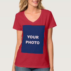 T-shirt Deep Red Ajouter Image Photo Logo photo Femmes