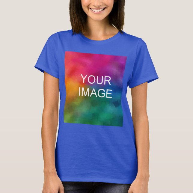 T-shirt Deep Royal Blue Téléchargez votre photo tendance é (Devant)