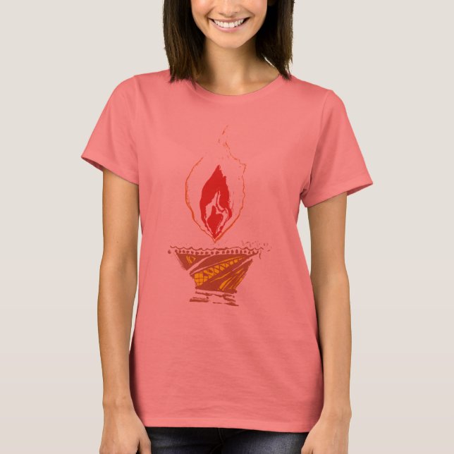 T-shirt Deepak : Lampe Diwali (Devant)