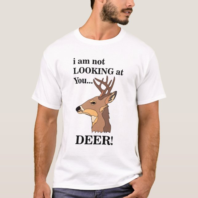 T-shirt Deer Antler Funny (Devant)