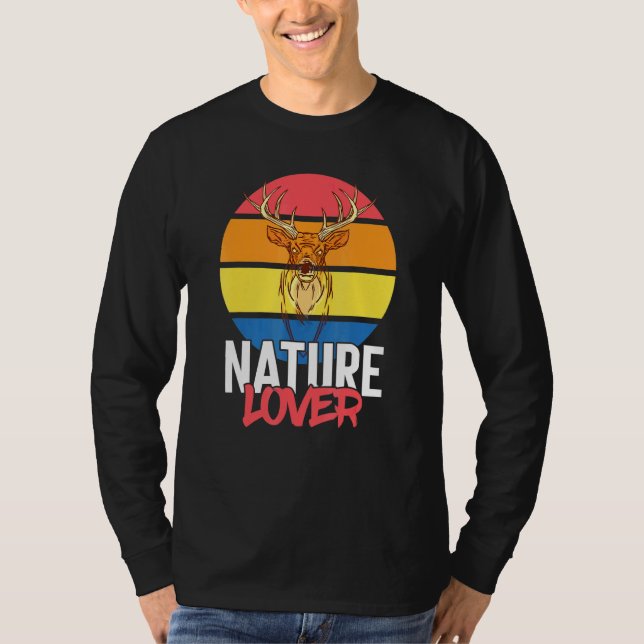 T-shirt Deer Antlers Forêt Nature (Devant)