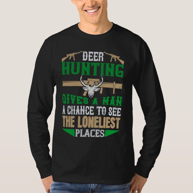 T-shirt Deer Hunting Funny Hunter American Hunting (Devant)