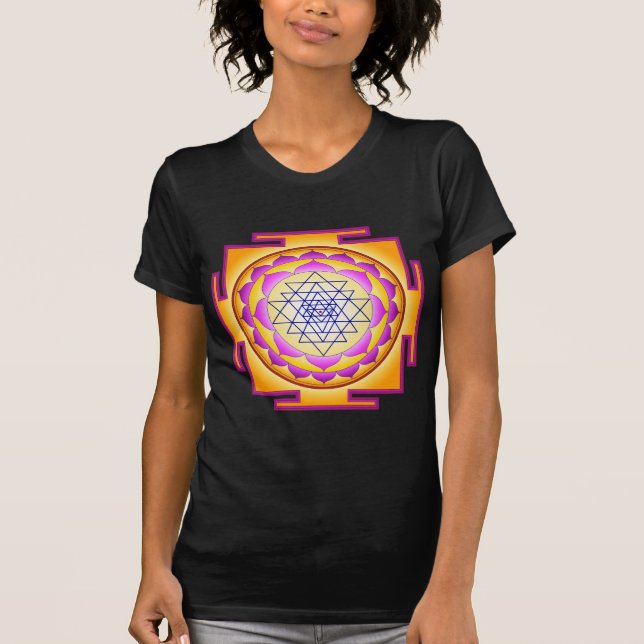 T-shirt Déesse Shri Lalitha Tripura Sundari de Sri Chakra (Devant)