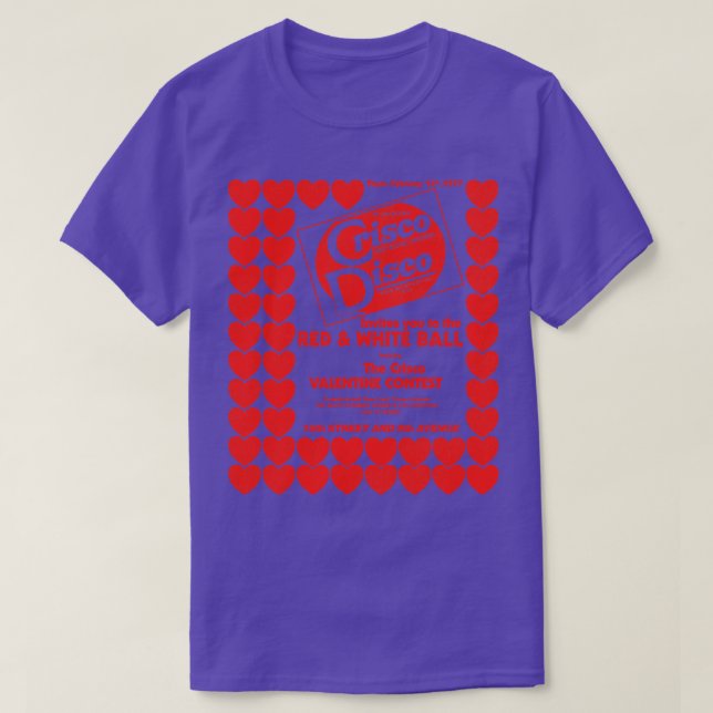 T-shirt Défaut Crisco Disco Valentines les années 70 80s G (Design devant)