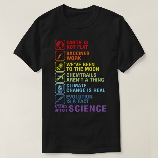T-shirt Défendez-vous pour la science 3 (Design devant)