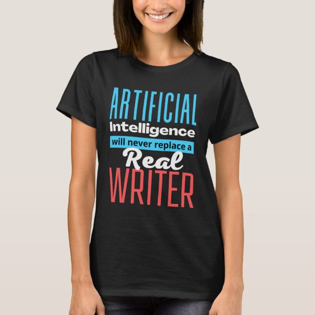 T-shirt Defending the Work of a Writer  AI (Devant)