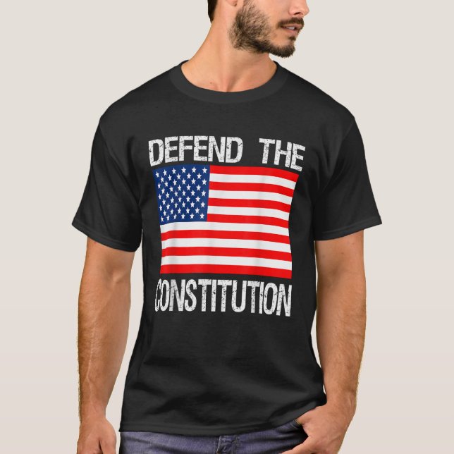 T-shirt Défendre la Constitution Tee de la contestation po (Devant)