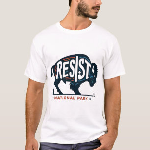 T-shirt Défendre les terres publiques Rétro Résister aux p
