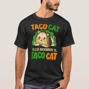 T-shirt Défense des droits des animaux Chat Taco écrit à l