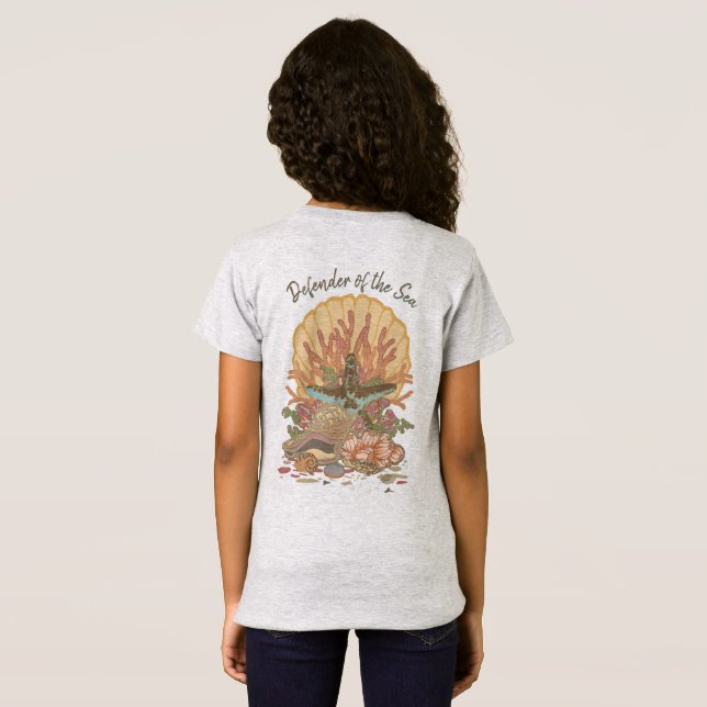T-Shirt Défenseur de la sirène pour la conservation de la  (Dos entier)