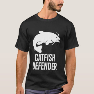 T-shirt Défenseur de poisson-chat - conception minimaliste