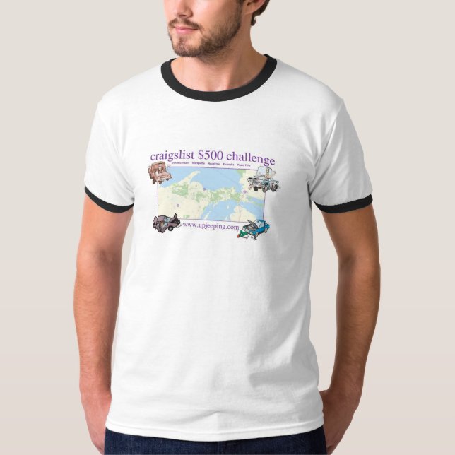 T-shirt Défi d'UPJeeping Craigslist (Devant)