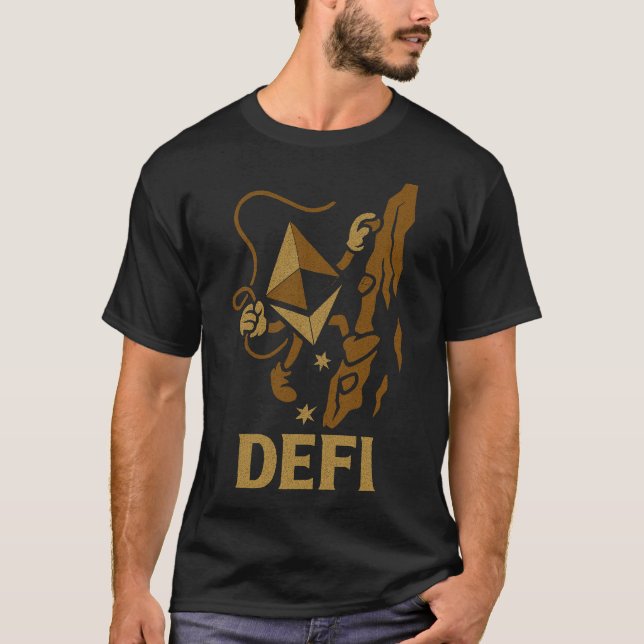 T-shirt DeFi Ethereum Rock Climber Crypto Trailblazers  (Devant)