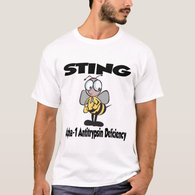 T-shirt Déficience de l'antitrypsine de l'alpha-1 STING (Devant)