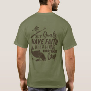 T-shirt Définir les objectifs Motivation de la pêche P