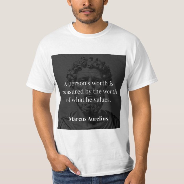 T-shirt Définir une valeur : Marcus Aurelius sur les valeu (Devant)