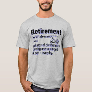 T-shirt Définition amusante de la retraite pour fan de gol