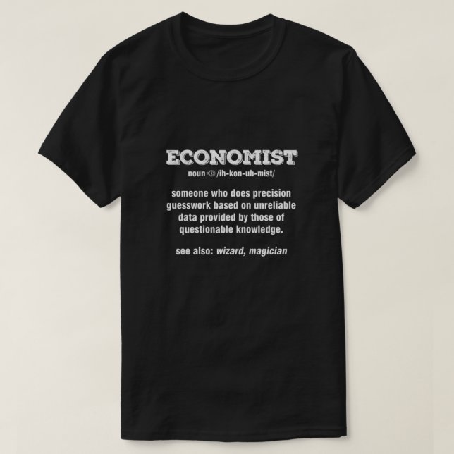 T-shirt Définition amusante de l'économiste Profession éco (Design devant)