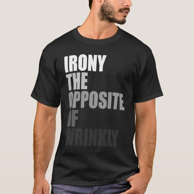 T-shirt Définition anglaise Ironie le contraire de rides (Devant)