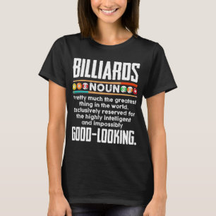 T-shirt Définition Billiards Billard amusant Billard 8 Bal
