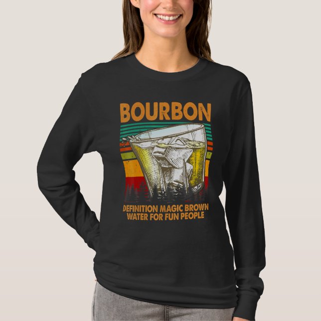 T-shirt Définition Bourbon Eau Brown Magique Pour Les Gens (Devant)