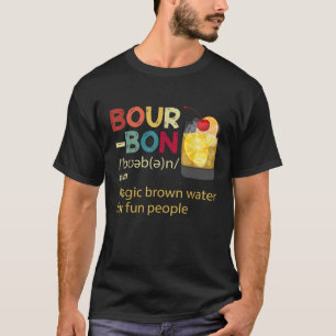 T-shirt Définition Bourbon Vintage Boire magique Brown Wa