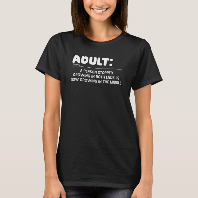 T-shirt Définition d'adulte Dictionnaire de bâton ilarié P (Devant)
