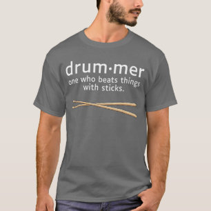 T-shirt Définition de batteur drôle Musique de percussion