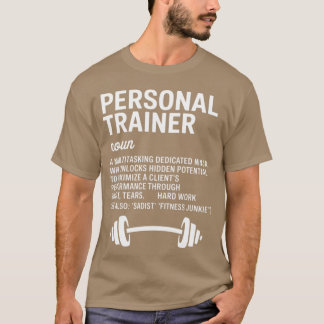 T-shirt Définition de coach personnel Coach de fitness drô