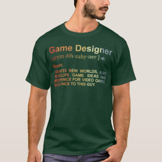 T-shirt Définition de Concepteur de Jeux rétro