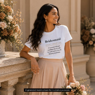 T-shirt Définition de Demoiselle d'Honneur