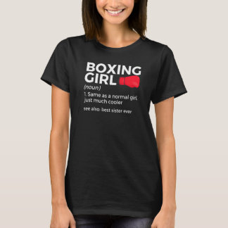 T-shirt Définition de fille de boxe Meilleure soeur jamais