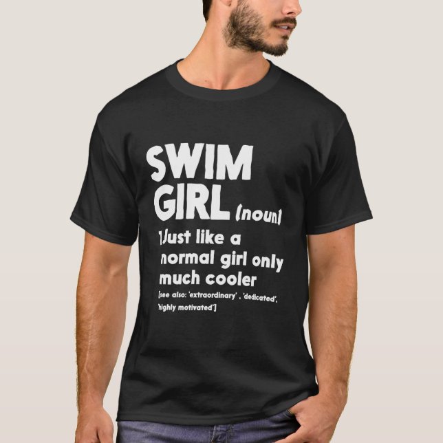 T-shirt Définition de fille de natation Normal seulement F (Devant)