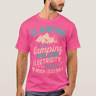T-shirt Définition De Glamping - Glamper Glamour Camping C