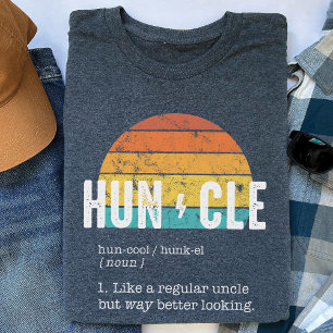 T-shirt Définition de Hunton Funny Uncle Cadeau Retro Suns