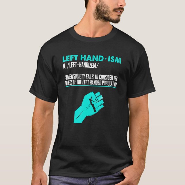 T-shirt Définition De La Main Gauche Gauche Gauche Fière M (Devant)