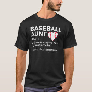 T-shirt Définition de la tante de baseball Le plus grand f