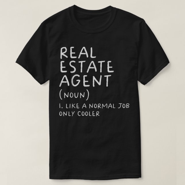 T-shirt Définition de l'agent immobilier drôle (Design devant)