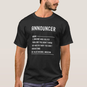 T-shirt Définition de l'annonceur Shirts Funny Job Title P