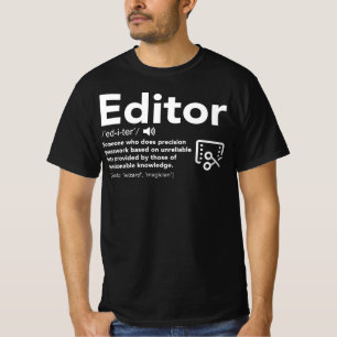 T-shirt Définition de l'éditeur - Drôle cadeau pour l'édit