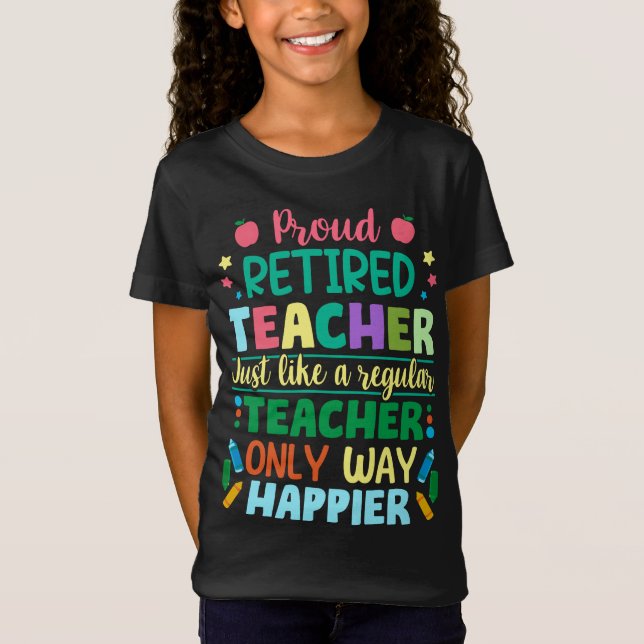 T-Shirt Définition de l'enseignant fière à la retraite (Devant)