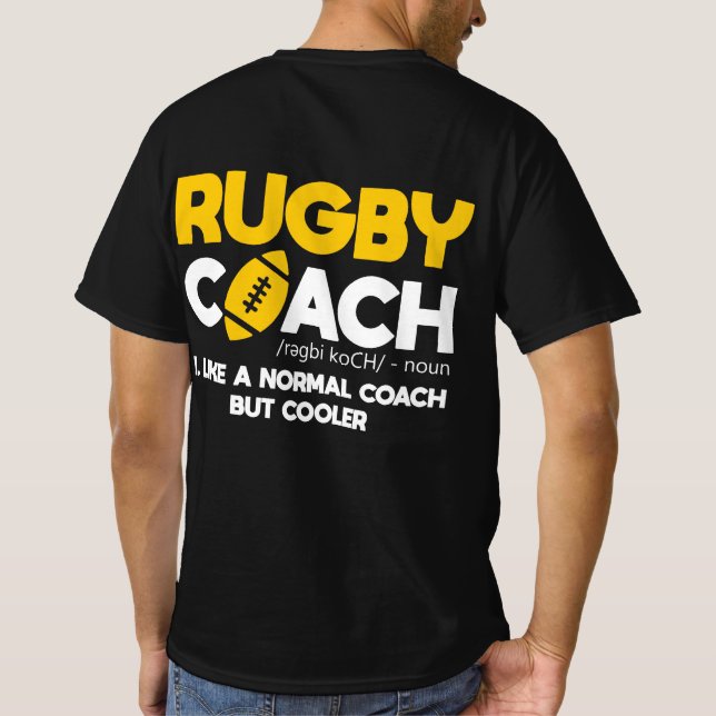 T-shirt Définition de l'entraîneur de rugby (Dos)