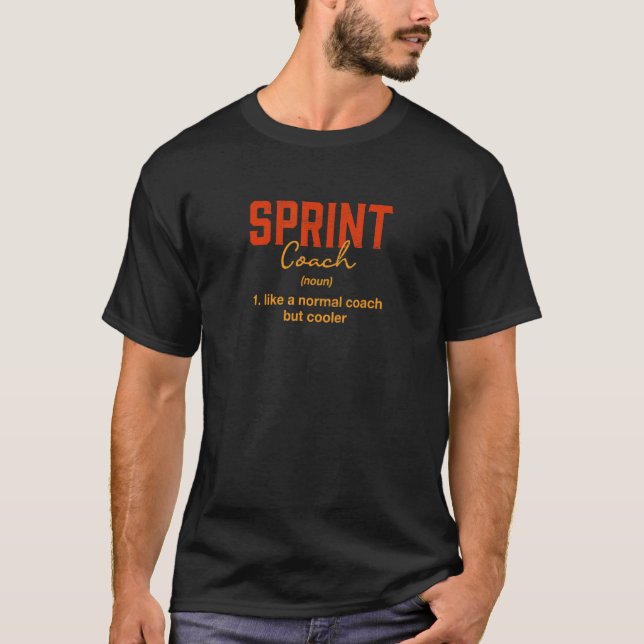 T-shirt Définition De L'Entraîneur Sprint Exécutant La Voi (Devant)